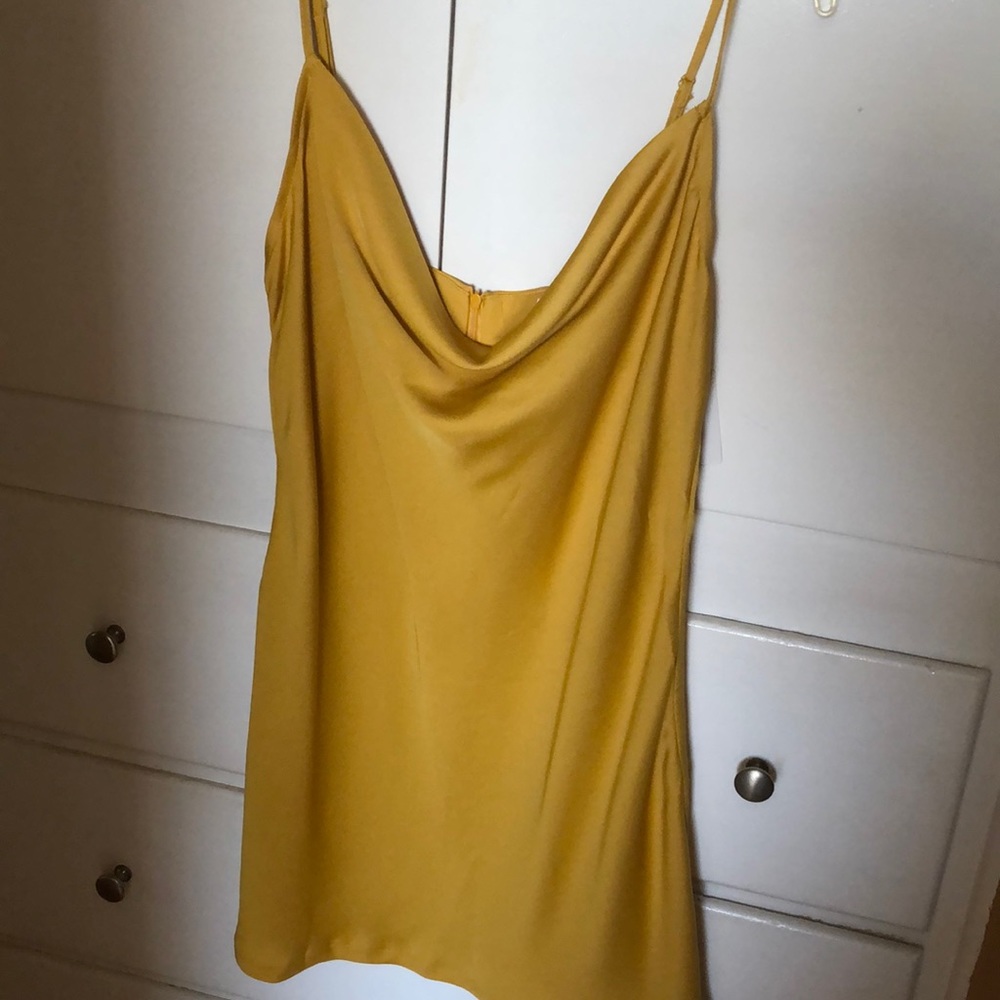 Misguided mustard color dress